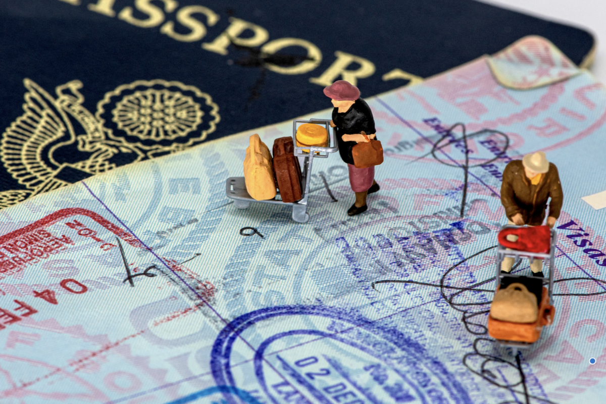 UK Visa Application - Passport with Entry Stamps for International Travel